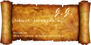 Jobszt Jeremiás névjegykártya
