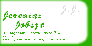 jeremias jobszt business card